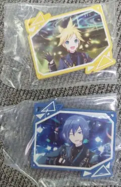 セガラッキーくじ　プロセカ　あんスタ　ラバーキーホルダー　鏡音レン　カイト