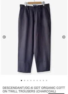 DESCENDANT/DC-6 COTTON CHINO TROUSERS (GREEN)