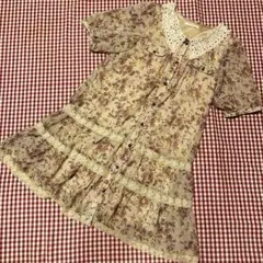 axesfemmeアクシーズ　フレアワンピース　レース　花柄　フリル