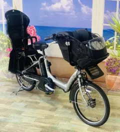 4146 電動自転車ブリヂストン子供乗せ 20インチ 超高性能バッテリーシルバー