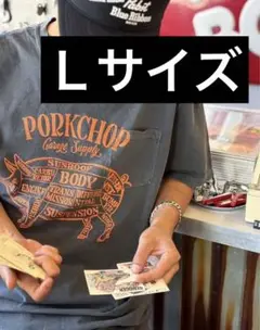 ［PORKCHOP】PORKFRONT TEE 店舗限定 チャコール Ｌサイズ
