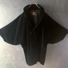 【珍品】90s 半纏 ハンテン ベロア ジャケット 黒 モード 魔法使い 希少