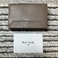 【未使用品】ポールスミス コントラストエッジ 三つ折り財布 グレージュ