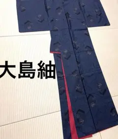 大島紬 藍 泥染 一元式 7マルキ