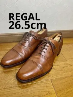 美品　リーガル　ビジネスシューズ　02DR ストレートチップ　ブラウン
