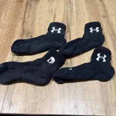 Under Armour 黒 ソックス ロゴ入り