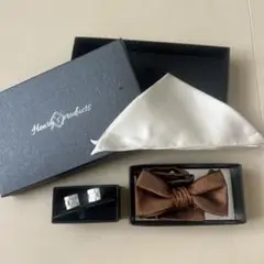 【新郎3点セット】Herty's Products ボウタイ・カフスセット