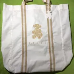 9238⭐ GUCCI エコバッグ くまたん テディベア トートバッグ GUCCI グッチ エコバッグ テディベア トートバッグ ナイロン GG