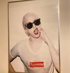 【かっちさん専用】supreme × LadyGaga 　【額縁付き】 No96 (額縁付) supreme レディーガガ イラスト アートポスター