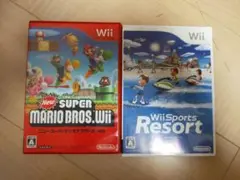 Wii ソフトスーパーマリオブラザーズとスポーツリゾート
