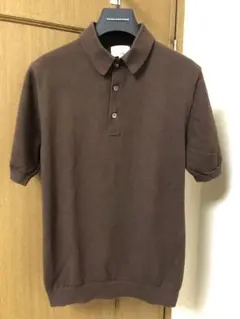 Maker's Shirt鎌倉MOONCASTLEアイスコットンニットポロ茶48