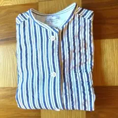 無印良品　半袖パジャマ　ネイビー×ストライプ　Mサイズ