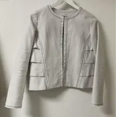 ランバンオンブルー ジャケット フリル グレー