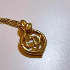 【美品】クリスチャンディオール CDロゴ ネックレス
