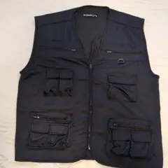 00s 古着 OCCHI&BELLI ブラックベスト 3XL