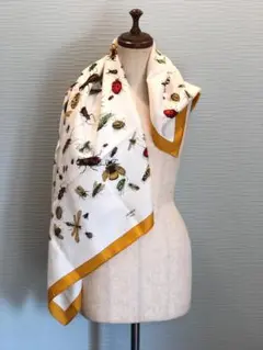 【HERMES】 エルメス スカーフ カレ 激レア昆虫 シルク