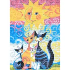 クロスステッチキット　Cats under the sun 2 18CT