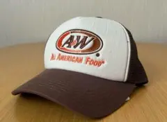 新品未使用　A&W メッシュロゴ入りキャップ　ブラウン　茶