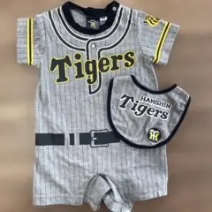 阪神タイガース　ベビー ロンパース 80 スタイ付き