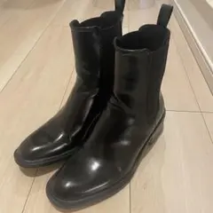 【美品】ZARA メタリックブロックヒールアンクルブーツ　35