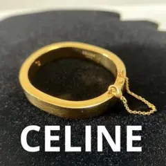 ◆CELINE セリーヌ バングル ブレスレット ゴールド 金 太め