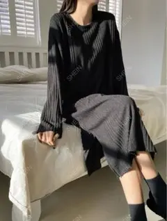 Dazy ニットワンピース　シーイン