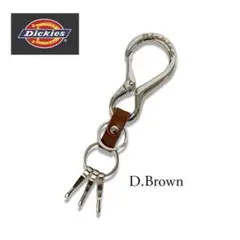 新品 Dickies ディッキーズ カラビナキーホルダー 日本製 ダークブラウン