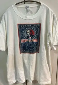 オバマ大統領 Tシャツ YES WE DID 2008年 Mサイズ　古着