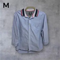 BEAMS HEART ビームスハート ストライプ デニムシャツ 七分袖 春物