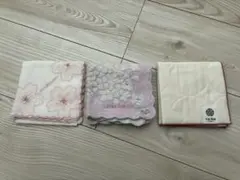 レディース　ハンカチ　3枚　ジルスチュアート　ヤーンホーム　ローラアシュレイ