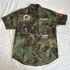 AVIREX U.S. NAVY 半袖シャツ M 迷彩