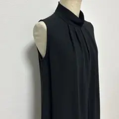 FRAY I.D ハイネック タックノースリーブワンピース 黒 日本製 タグ付き