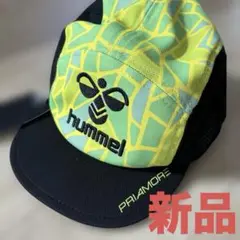 新品　ヒュンメル　ジュニア　サッカー　キャップ　帽子　イエローブラック　フリー