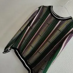 MELANGE ストライプ 長袖トップス