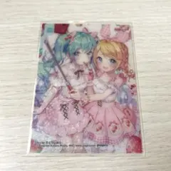 初音ミク　鏡音リン　キラキラクリアカードコレクションガム　クリアカード　No.6