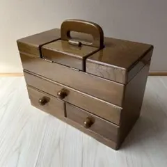 G WOOD 木製　裁縫箱 ソーイングボックス　引き出し付き