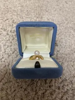 ミキモト 18金アコヤパール指輪(ダイヤモンド付き)