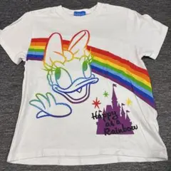 ディズニーリゾートデイジーTシャツレインボー150