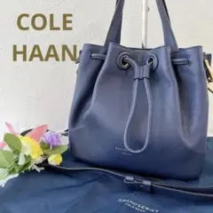 ☆COLE HAAN☆2wayバケットバッグ ネイビー