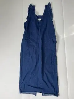 KBF デニムフリルサロペットワンピース