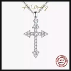 No.536 激安✨ ネックレス 最高級CZ 十字架 shining cross