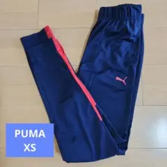 《美品》PUMA トレーニングパンツ ネイビー/レッド XS