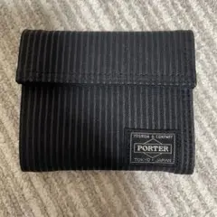 ポーター ドローイング 二つ折り財布 美品 ブラック POTER 吉田カバン