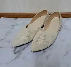 23cm GU ウォッシャブルニット セパレート フラットシューズ