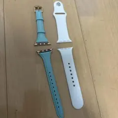 Apple Watch バンド 水色 白 2本セット