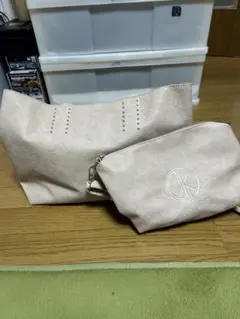 D.KELLY トートバッグ ポーチ 2点セット ベージュ