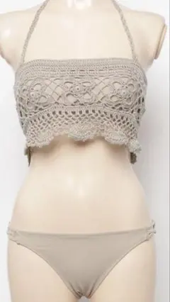 新品未使用タグ付きクロシェ編みビキニ BeachQueenビーチクイーンバンドゥ