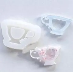 シリコンモールド　ティーカップ　レジン　シャカシャカ　シェイカーモールド
