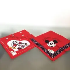 レトロ　ミッキーマウス バンダナ・スカーフ ランチ風呂敷　2枚セット