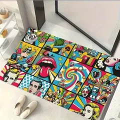 アメカジ ポップ カラフル トイレ キッチン 玄関 バス マット ラグ 風呂